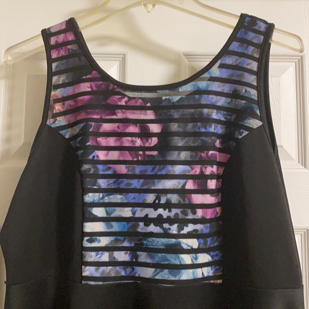 Black, Purple, and Blue Plus Size Dress